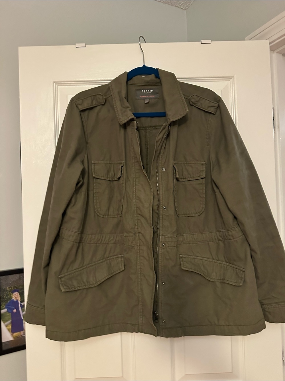 torrid Olive Green Utility Jacket with Flap Pockets